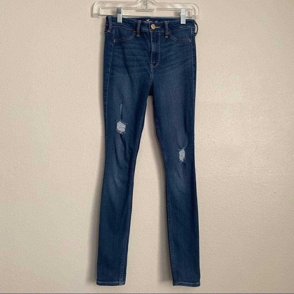 HOLLISTER distressed high rise jean legging